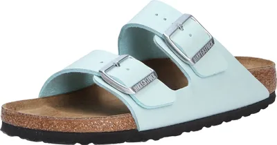 Produktbild von Birkenstock Klassische Pantoletten Arizona surf green  schmal Damen 31373439393435 Blau 41 EU