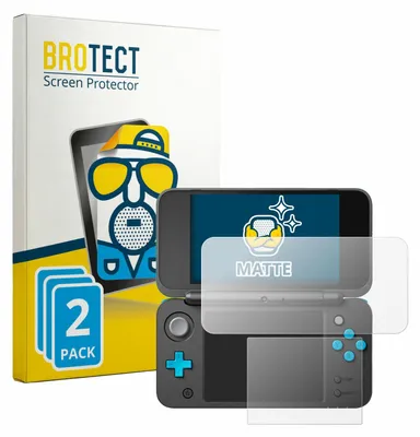 Produktbild von 2x BROTECT Schutzfolie für New Nintendo 2DS XL Displayschutz Displayschutzfolie Folie Matt Entspiegelungsfolie