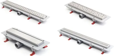 Obrázok produktu pre Sprchový kanál Podlahový odtok Odtokový kanál z nehrdzavejúcej ocele Kúpeľňový odtok plochý 75 cm Model: Klassik Podlahový obklad