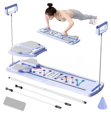 Produktbild von Pilates Board 4-in-1 - Faltbares Fitnessgerät - Bauchtrainer - Trainingsgerät für Zuhause