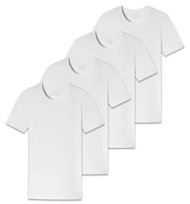 Produktbild von SCHIESSER Herren T-Shirt 4er Pack - Serie "95/5", Rundhals, S-XXL Weiß XL