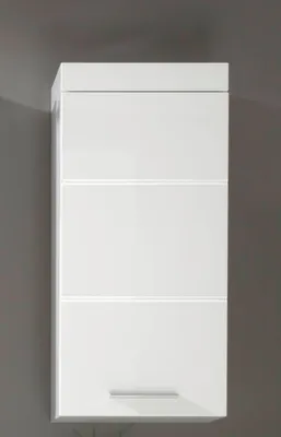 Produktbild von Hängeschrank Badezimmer ALTENA-19 in Weiß Hochglanz, B/H/T: ca. 37/77/23 cm