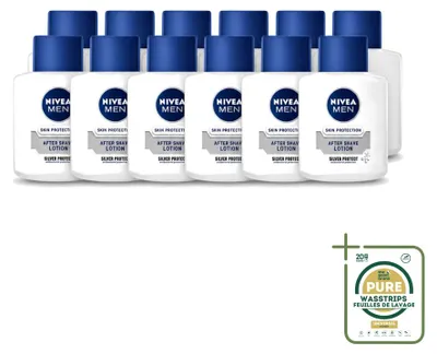 Image de 12 x Lotion après-rasage Nivea Men Silver Protect - 100 ml - Pack économique - 12 pièces