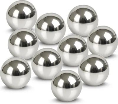 Produktbild von Schwimmkugeln 10er Set als Teichdeko Edelstahlkugeln in 4 cm