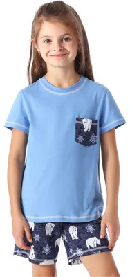 Image de Pyjama pour fille Merry Style MS10-292 (bleu/ours, taille 110)