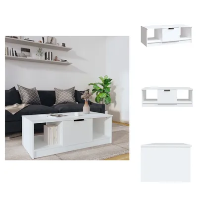 Zdjęcie produktu dla vidaXL Stolik kawowy biały 102x50x36 cm materiał drewnopochodny - Stoliki kawowe