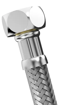 Flexibler Schlauch 1/2" x 1/2", 90° Bogen, 300 mm, Edelstahl