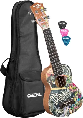 Immagine prodotto di Ukulele Soprano Urban (inclusa borsa imbottita, 3 plettri)