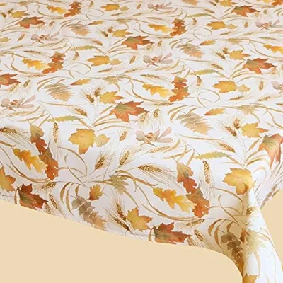 Immagine prodotto di Tovaglia con stampa di foglie d'autunno decorazione autunnale 110 x 110 cm