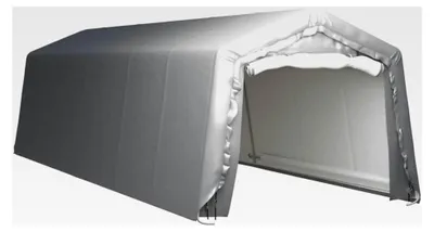 Produktbild von UV-beständiges Lagerzelt, Industriezelt, Zelthalle, Weidezelt, Zeltgarage, Foliengarage, Unterstand, Lagerhalle, Stahl Grau (240 x 240 cm) (300 x 900 cm)