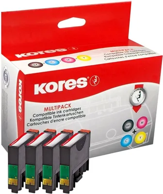 Produktbild von Tintenpatronen Multipack kompatibel mit Epson T1631, T1632, T1633, T1634 BK/C/M/Y Packung mit 12 Stück
