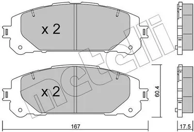 Produktbild von METELLI Bremsbeläge Satz Vorne Bremsklötze für TOYOTA RAV4 V (XA50) 22-1367-0