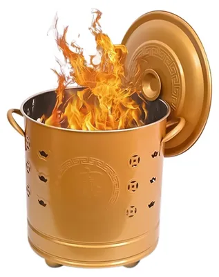 Produktbild von Edelstahl-Feuerstelle mit Deckel für den Garten