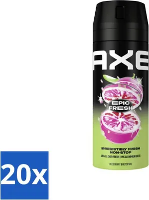 Produktbild von AX - Deodorant Spray - Epic Fresh - Zitrus & Minze - Ultra Fresh - 150 ml - Vorteilspack - 20 Stücke