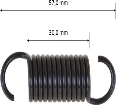 Produktbild von Auspufffeder, 57mm, schwarz