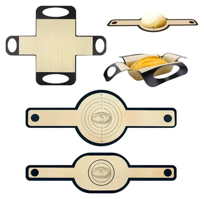 Silikon-Backmatte für Dutch Oven, 3 Stück, oval & rund, antihaftbeschichtet