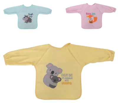 Obrázok produktu pre Baby Care detsk podbradnk 1026027 vivka s dlhm rukvom nepremokav samosvorn lt