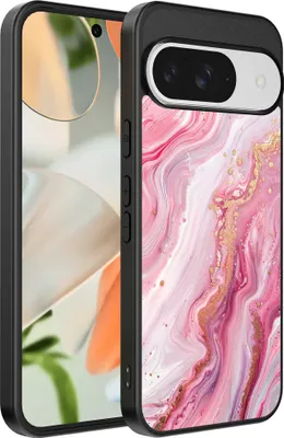 Obrázek produktu pro Vhodné pro Google Pixel 9 Pouzdro na telefon s mramorovým potiskem - Zadní kryt z TPU s mramorovým designem - Pink - Smartphonica