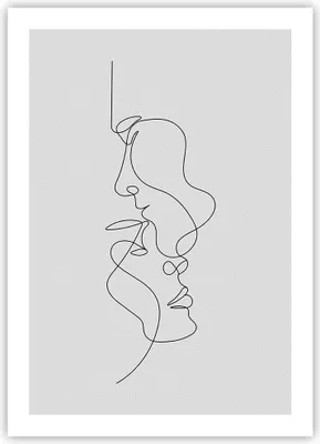 Produktbild von Poster - Poster ohne Rahmen - Stück Linear Paar - 50x70 cm - Wand Bild - Wanddeko - Wandbilder - Kunstposter - Wandposter - Bilder - Kunstdruck - Wanddekoration - Wandbild - P2XPA50x70-4895