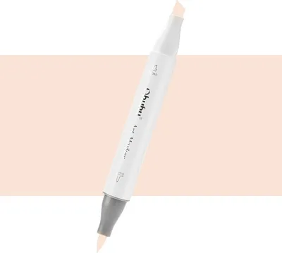 Zdjęcie produktu dla OHUHU dwustronny marker alkoholowy Brush & Chisel, E330 Milky White