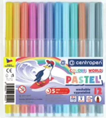 Obrázok produktu pre CENTROPEN Fixy 12 farieb Pastel