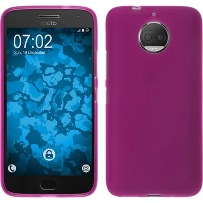Produktbild von PhoneNatic Case kompatibel mit Lenovo Moto G5s Plus - pink Silikon Hülle matt Cover