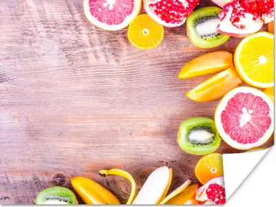 Produktbild von MuchoWow® Poster Obst - Zitrusfrüchte - Küche - Sommer 120x90 cm - Wandbild