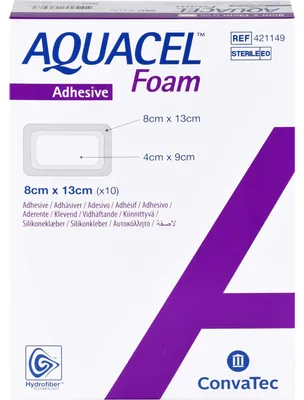Produktbild von AQUACEL Foam adhäsiv 8x13cm, 10 St VER