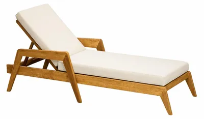 Immagine prodotto di Sdraio da giardino in stile moderno, con struttura in legno bianco, rilassante, comoda e morbida