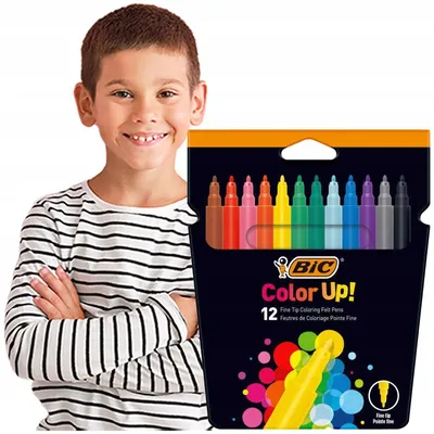 Produktbild von BIC Color Up Filzstifte für Kinder, 12 Farben