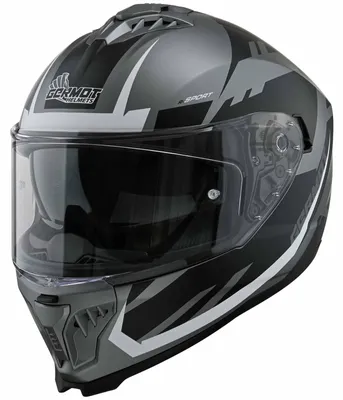 Produktbild von Germot Helm GM 811 matt-schwarz/silber-weiß - Größe L