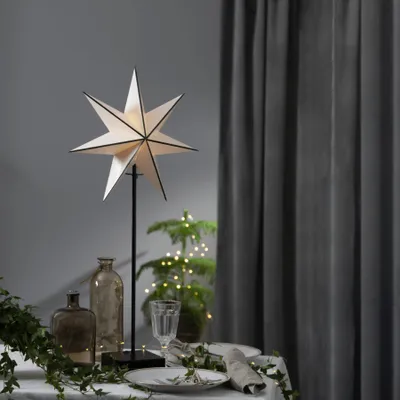 Zdjęcie produktu dla Gwiazda stojąca biało-czarna Led ASTRO 74 cm wysokości na baterie