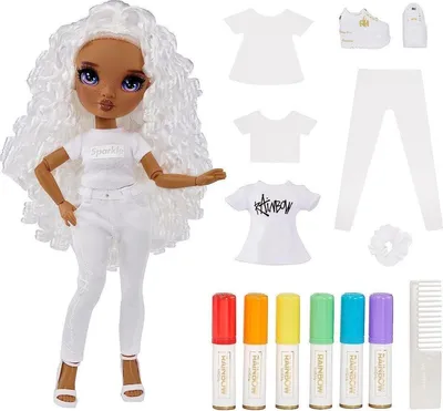 Obrázok produktu pre Rainbow High Color & Create Fashion Doll- Character 2 (purple eyes), Modelka, Žena, 6 rok / roky, Dievča, Viacfarebný