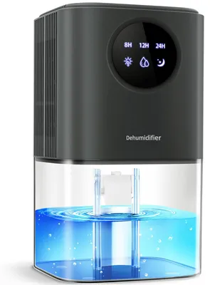 Obrázok produktu pre Elektrický odvlhčovač vzduchu - Kapacita: 1700 ml - Výkon: 22,5 W - Farba: sivá - Kompaktný