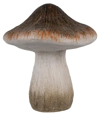 Obrázek produktu pro Clayre & Eef Dekorace Houba Ø 11x12 cm Hnědá bílá keramika