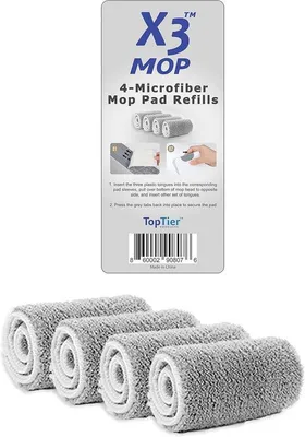 Productafbeelding van Herbruikbare Microfiber Mop Pads voor Vervanging - 4 Pack