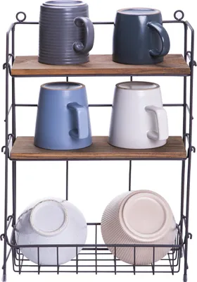 Immagine prodotto di QUVIO scaffale da cucina - scaffale da parete - scaffale da cucina sospeso - portaspezie sospeso - portaspezie - decorazione da parete - scaffale da parete - 13 x 29 x 41 cm (lxwxh)