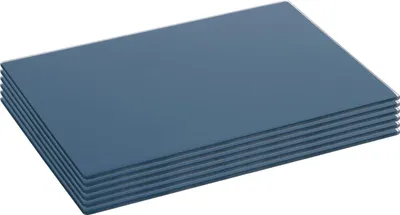 Produktbild von Harbour Housewares Glas-Tischsets – 30 x 20 cm – Blau – 6er-Pack
