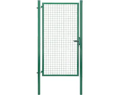 Zdjęcie produktu dla Alberts 600426 Pojedyncza brama z siatki falistej, ocynkowana na zielono, szerokość 102 cm, wysokość 200 cm