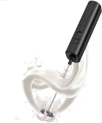 Productafbeelding van Melkopschuimer - Melkopschuimers - Handmatige melkopschuimer - Elektrische melkopschuimer - Functionerende elektrische melkopschuimer - Draagbare elektrische melkopschuimer - Met garde - Geschikt voor koffie, matcha, latte en cappuccino