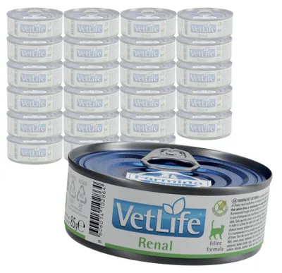 Zdjęcie produktu dla Farmina Vet Life Renal Feline 24x85g Mokra Karma Dla Kota z Ostrą Niewydolnością Nerek