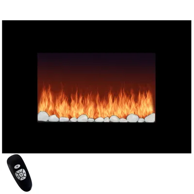 Produktbild von Syntrox Germany Wandkamin Sadur Elektrokamin 2000W Flammeneffekt schwarz