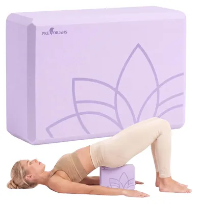 Produktbild von Yogaklotz, Yogablock, Yogawürfel, für Yoga Gymnastik Fitness Stretching Pilates, rutschfester, stabiler, leichter, griffiger, Violett