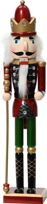 Produktbild von Nussknacker 38cm aus Holz mit Zepter König Figur 1 Stück