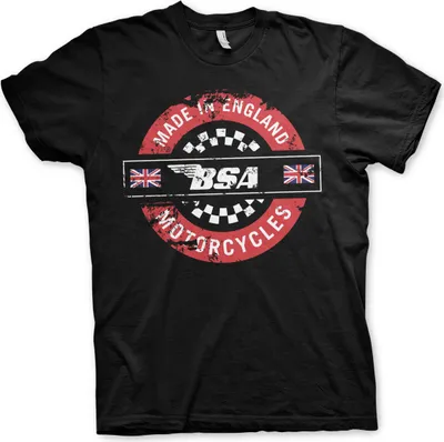 Produktbild von B.S.A. -  England T-Shirt - X-Large - Black