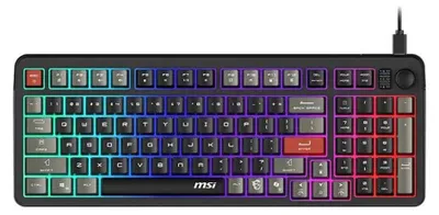 Immagine prodotto di MSI FORGE GK110, Cavo, USB, Interruttore a membrana, QWERTY, LED RGB, Nero
