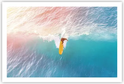 Produktbild von Poster - Poster ohne Rahmen - Surfen Welle Licht - 91,5x61 cm - Wand Bild - Wanddeko - Wandbilder - Kunstposter - Wandposter - Bilder - Kunstdruck - Wanddekoration - Wandbild - P2XAA91x61-4409