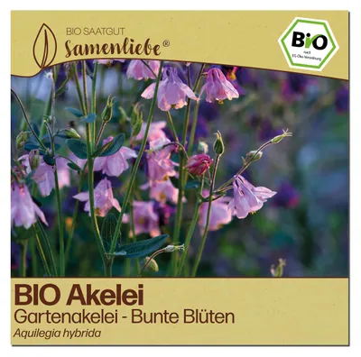 Produktbild von Samenliebe  Akelei Samen | Gartenakelei - Bunte Blüten - winterhart & mehrjährig - samenfestes  Saatgut
