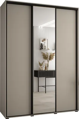 Produktbild von Kryspol Dakota 3 Schrank, drei Türen - 235,2x170x45cm - Kaschmir Schwarz