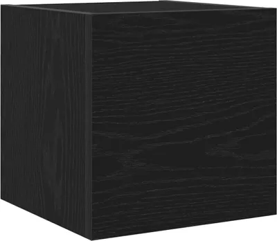 Immagine prodotto di vidaXL Mensola TV da parete in rovere nero 30,5 x 30 x 30 cm